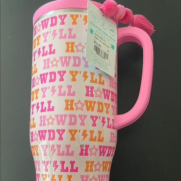 Howdy Y’all Pink and Orange Tumbler - Picture 4 of 5